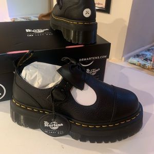 Dr. Martens X Lazy Oaf Bethan Happy Sad Mary Jane Shoes